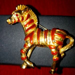 Zebra brooch